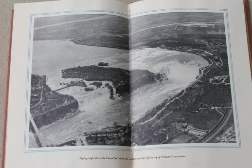 The Lengthening of Niagara Falls, early photos aerial views of the falls, electric power plant