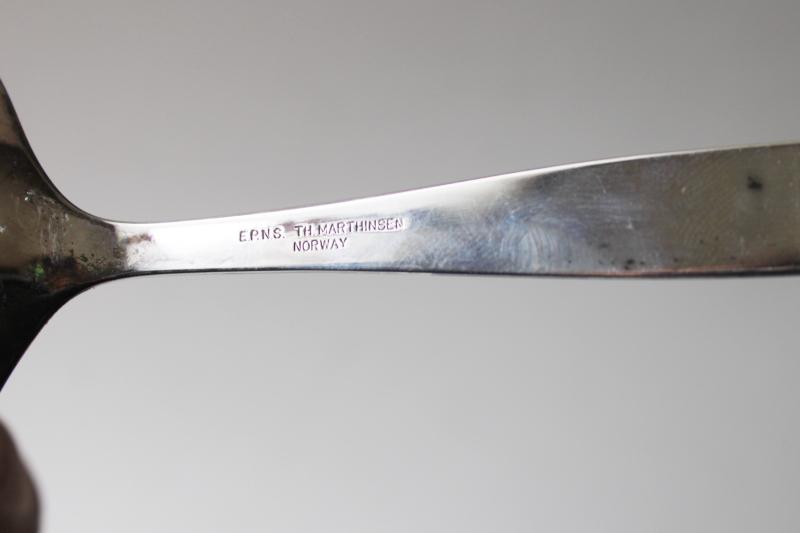 Vidar Th Marthinsen Norway vintage silver plated ladle or sauce spoon