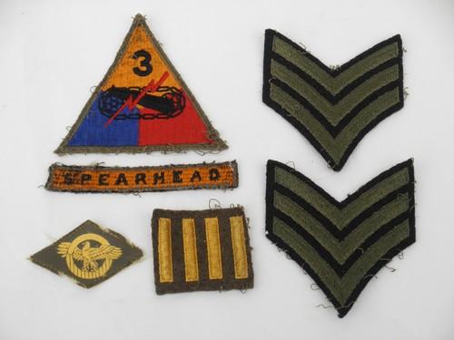 WWII US Army wool overcoat w/3rd Armored Div & Hon Discharge patches