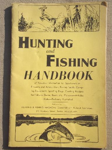 WWII vintage camping, hunting and fishing books, Horace Kephart etc.