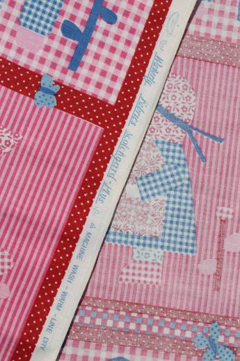Waverly Hoe-Down print cotton, Sunbonnet Sue & Sam cheater quilt decorator fabric