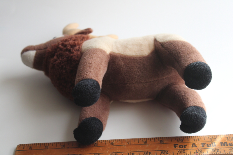 Wild Republic plush toy elk or stag deer, standing stuffed animal rustic holiday decor