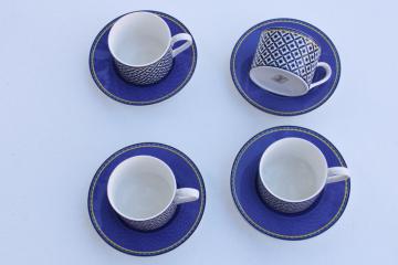Williamsburg blue  white star Victoria  Beale porcelain china cups and saucers