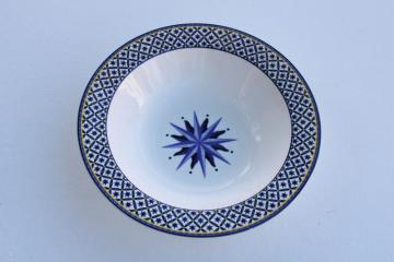 Williamsburg blue  white star Victoria  Beale porcelain china serving bowl