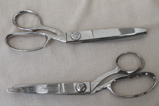 Wiss pinking shears sewing scissors, quality vintage American made scissors