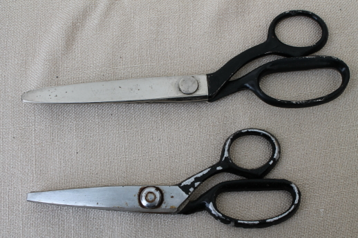 Wiss pinking shears sewing scissors, quality vintage American made scissors