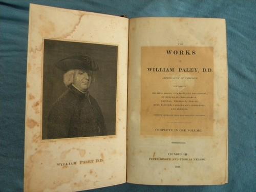 antique 1834 The Works of William Paley natural theology pre Civil War era