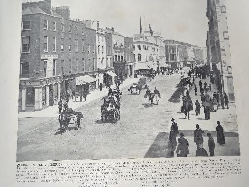 antique 1890s Ireland photos book, Irish villages and city view photographs