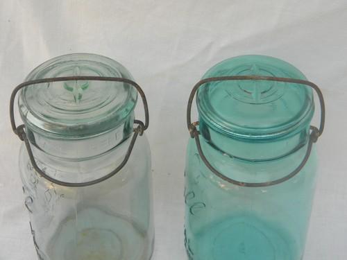 antique Ball Ideal mason jars/canisters, lightning lids and 1908 patent
