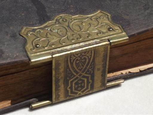 antique German religious books w/ beautiful old gold lettered bindings