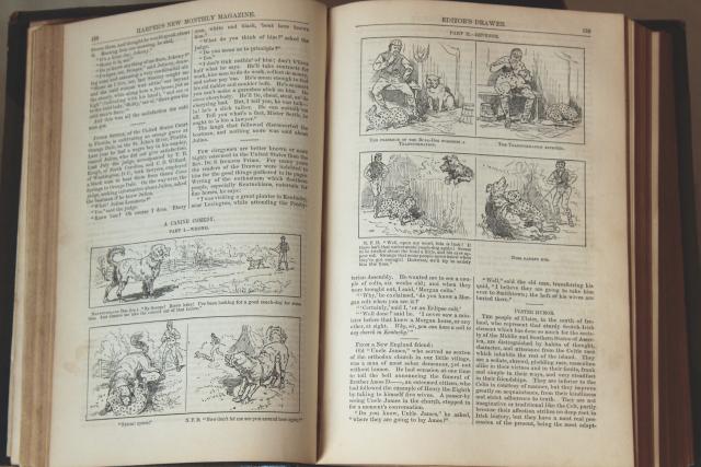 antique Harper's & Century magazines, bound magazine issues 1880s 1890s