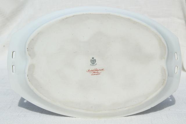 antique RS Germany porcelain, art deco vintage hand-painted china perfume tray