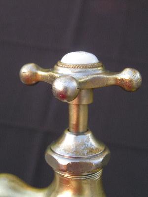 antique brass and china faucet taps