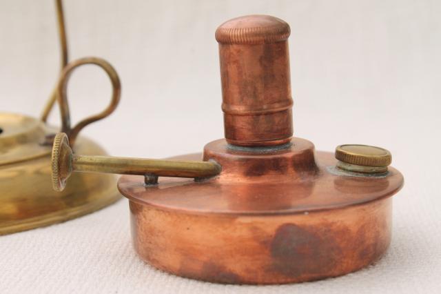 antique brass & copper camp stove vintage  alcohol stove for camping backpacking