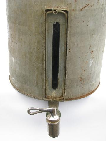 antique gravity cream separator, vintage dairy farm milk can