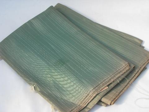antique green taffeta fabric, rayon? vintage acetate? 6 yards, very pretty!