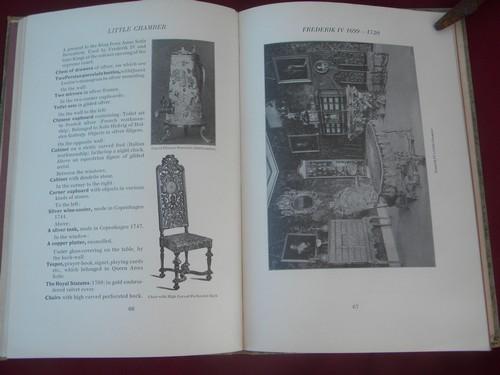 antique guidebook Danish royal castle Rosenborg Denmark art binding