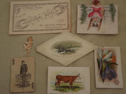 antique litho print advertising trade cards and prints, 1880s to 1915