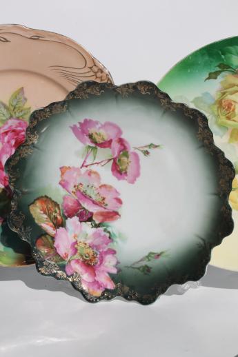 antique roses china, large bowl &amp; plates, shabby cottage chic painted floral dishes - antique-roses-china-large-bowl-plates-shabby-cottage-chic-painted-floral-dishes-Laurel-Leaf-Farm-item-no-s6625-4
