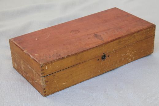 antique sewing thread case, advertising display box for Turkey Red embroidery cotton