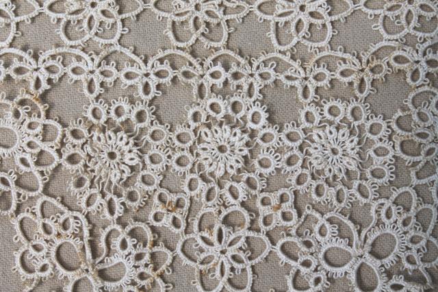antique tatted lace yokes, lacy collars for Edwardian vintage night gowns & camisoles