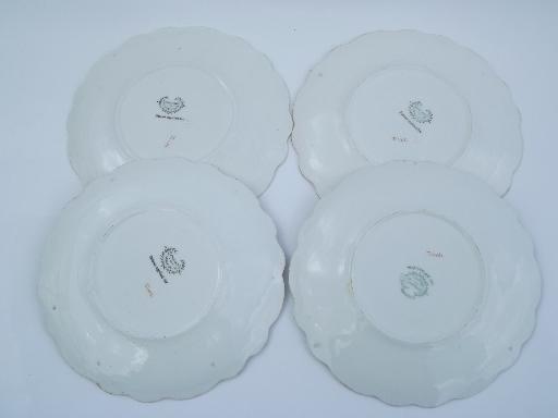 antique transferware china plates, Grindley Tivoli 1899 patent date