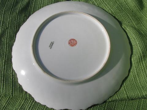 antique turn of the century floral china plate, K-D Limoges France