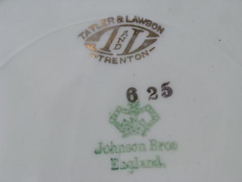 antique vintage White House souvenir china plate, Tatler & Lawson of Trenton