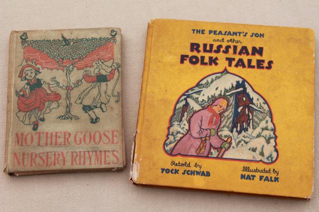 antique vintage children's book lot, 30+ shabby books for art illustrations, crafts, display