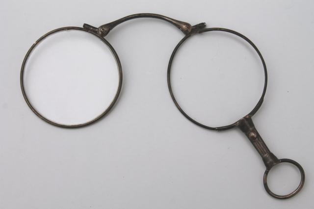 antique vintage eyeglasses frames, sterling silver lorgnette opera glasses