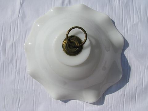 antique vintage glass smoke bell shade for old oil or kerosene lamp