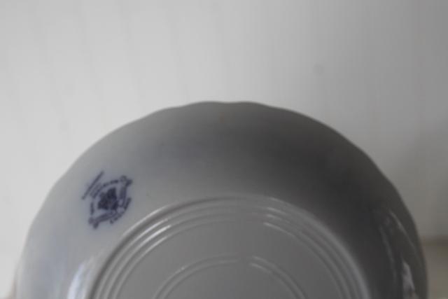 antique vintage lavender purple transferware china, Savannah Johnson Bros England soup bowls