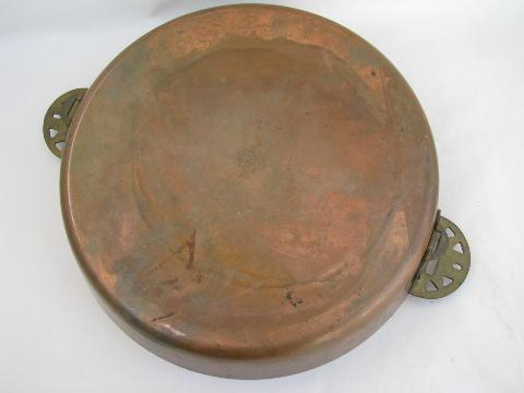 arts & crafts vintage copper / brass Revere pan, detatchable handle