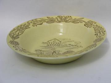 big bowl, vintage Bucks County pattern Pennsylvania Dutch folk art china