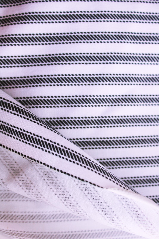 blue black ticking stripe print pattern coated cotton fabric for pillows, bed cover material