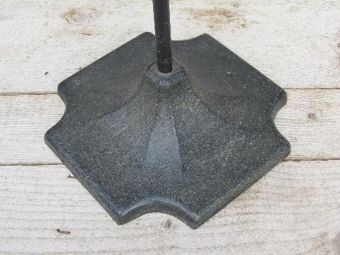 brass handled iron fireplace tools set, Adams - Dubuque stand w/irons
