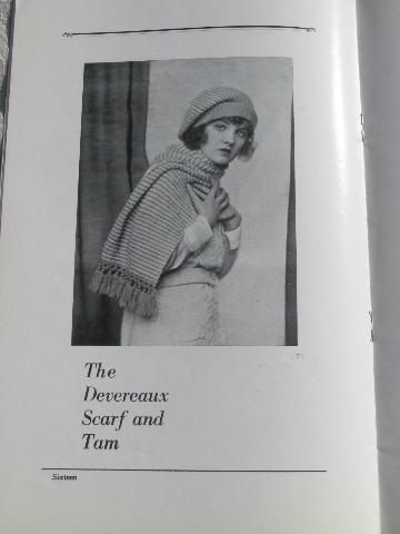 circa 1916 wool yarn knitting and crochet pattern booklet, sweaters etc.