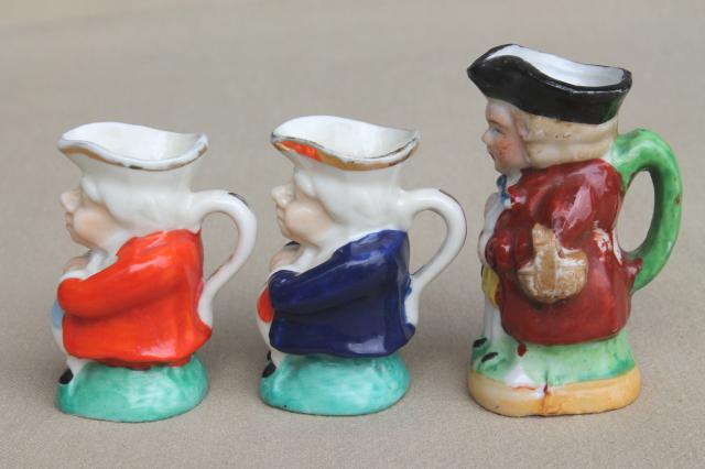 collection of miniature Toby mugs, England and Occupied Japan china