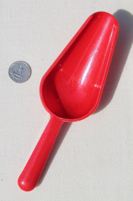 collection of vintage red plastic kitchenware, tools & gadgets - retro 1950s kitchenalia
