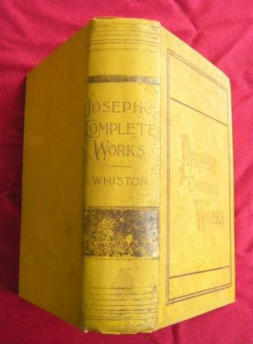 complete works of Flavius Josephus w/gilt art binding, 1800s vintage