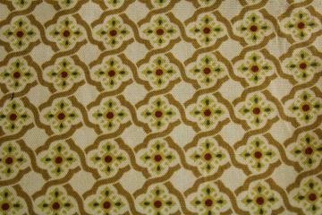 cottagecore home decor cotton fabric, vintage Laura Ashley style small scale print yellow gold