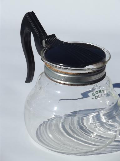 deco vintage Cory vacuum pot coffee maker, complete w/ glass filter rod