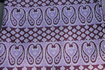 disco vintage poly double knit fabric, groovy purple paisley pantsuit material