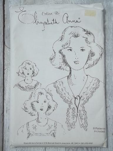 dress collars to make from vintage linens, rare small press sewing pattern 
