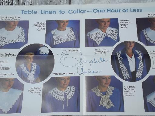 dress collars to make from vintage linens, rare small press sewing pattern 