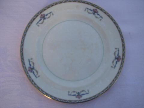early century floral border china plates