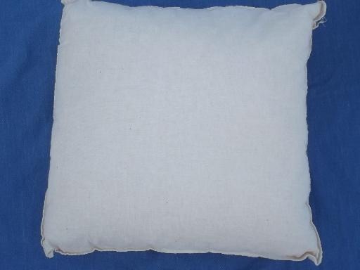 foam filled pillows - natural muslin pillow form, vintage roses cushion