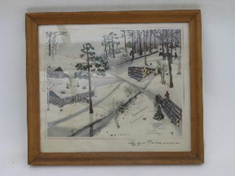 framed vintage print, Logging in Wisconsin 1900, Florence Hansen Peterson