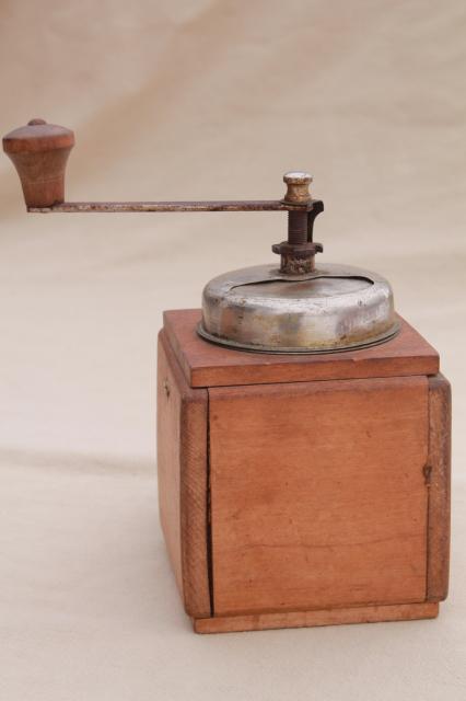 hand crank coffee grinder mills, primitive vintage kitchen tools collection