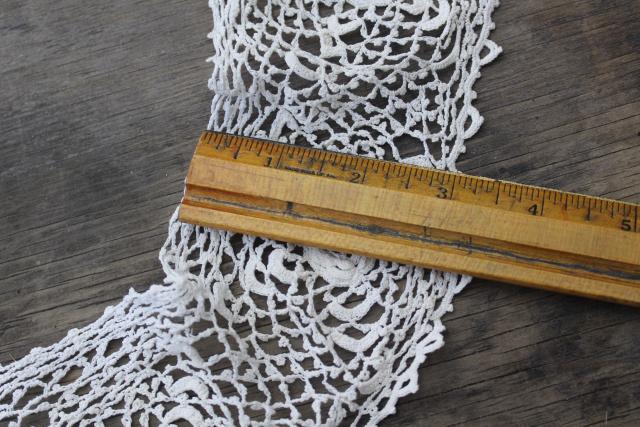 handmade Irish crochet lace, antique vintage lace collars heirloom sewing trim lot